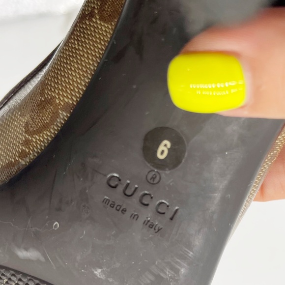 Gucci GG Crystal Canvas Bow Pumps Size 6 Classic - Picture 10 of 14